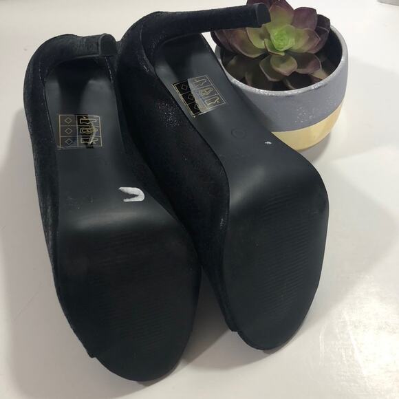 HOTSOLES BLACK OpenToe Booties Scalloped US 8.5 NEW NWT - Picture 7 of 8